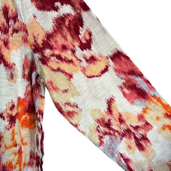 Chico’s Floral T-Shirt 3/4 Sleeves Crew Neck Casual Women's Size Large - Picture 10 of 14